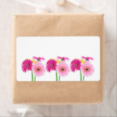 Gerbera Daisy Piink Flowers Etiket (Insitu)