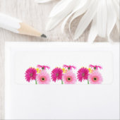 Gerbera Daisy Piink Flowers Etiket (Insitu)