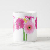 Gerbera Daisy Piink Flowers Grote Koffiekop (Voorkant)