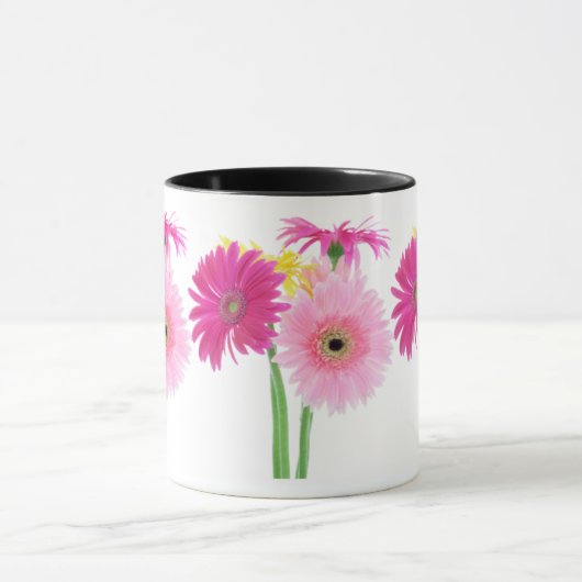 Gerbera Daisy Piink Flowers Mok (Midden)