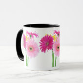 Gerbera Daisy Piink Flowers Mok (Voorkant links)