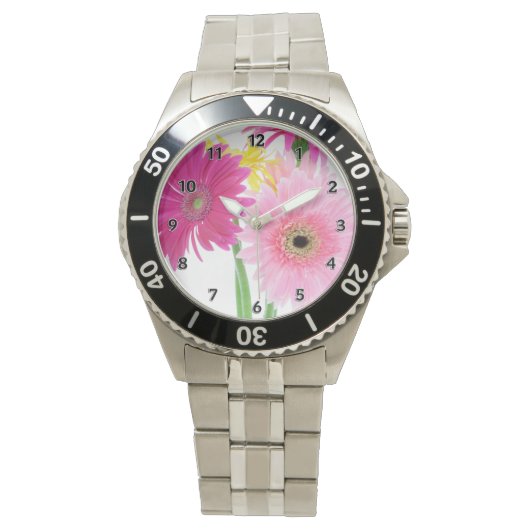 Gerbera Daisy Pink Horloge (Voorkant)