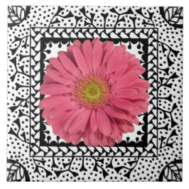 Gerbera Daisy Pink Tile Tegeltje