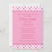Gerbera Daisy Polka Dot Bat Mitzvah Uitnodiging (Achterkant)