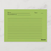 Gerbera Daisy Recept Kaart voor de bruid te zijn (Achterkant)