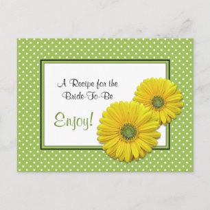 Gerbera Daisy Recept Kaart voor de bruid te zijn