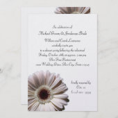 Gerbera Daisy repetitie diner Kaart (Voorkant / Achterkant)