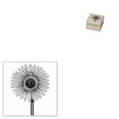 Gerbera Daisy Rubberstempel (Gestempeld)