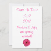 Gerbera Daisy Save the Date (Voorkant)