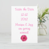 Gerbera Daisy Save the Date (Staand voorkant)