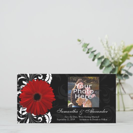 Gerbera Daisy Save The Date (Staand voorkant)