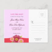 Gerbera Daisy Save the Date Wedding Briefkaart (Achterkant)