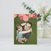 Gerbera Daisy Save the Date Wedding Briefkaart (Staand voorkant)
