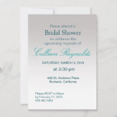 Gerbera Daisy Scroll Vrijgezellenfeest blauwgroen Kaart (Achterkant)