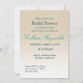 Gerbera Daisy Scroll Vrijgezellenfeest blauwgroen Kaart (Achterkant)