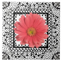 Gerbera Daisy Sherbert Tile