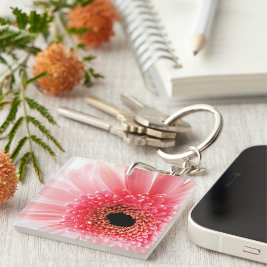 Gerbera Daisy Sleutelhanger (Voorkant Rechts)