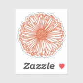 Gerbera Daisy Sticker (Vel)