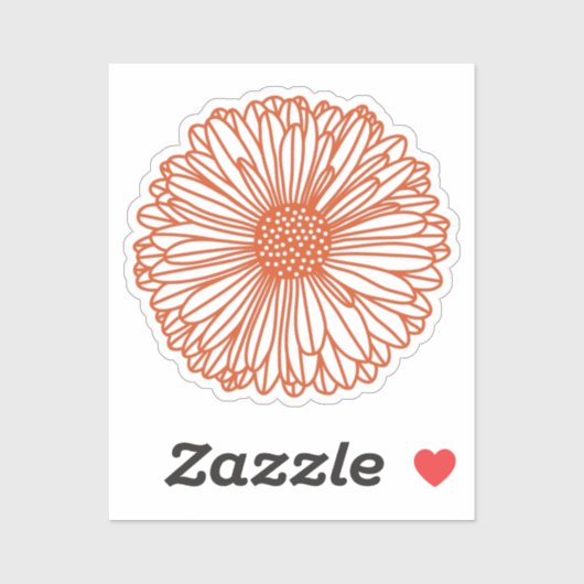 Gerbera Daisy Sticker (Vel)
