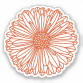 Gerbera Daisy Sticker (Voorkant)