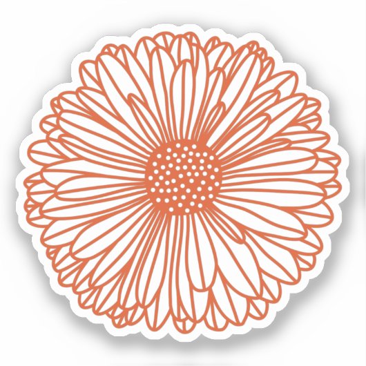 Gerbera Daisy Sticker (Voorkant)