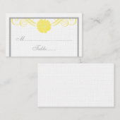 Gerbera Daisy Swirls Place Card Plaatskaartje (Voorkant / Achterkant)