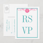 Gerbera Daisy Swirls Response Briefkaart (Voorkant / Achterkant)