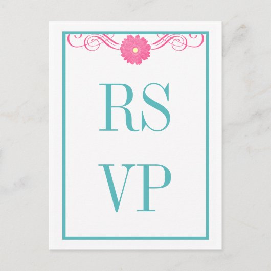 Gerbera Daisy Swirls Response Briefkaart (Voorkant)