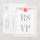 Gerbera Daisy Swirls Response Briefkaart (Voorkant / Achterkant)