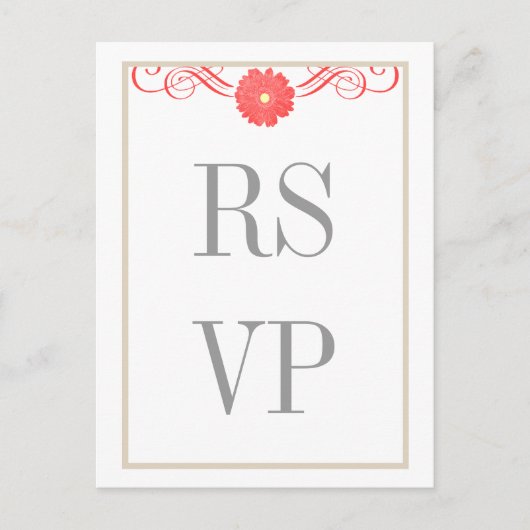 Gerbera Daisy Swirls Response Briefkaart (Voorkant)