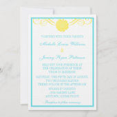 Gerbera Daisy Swirls Wedding Invite Kaart (Voorkant)