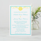 Gerbera Daisy Swirls Wedding Invite Kaart (Staand voorkant)