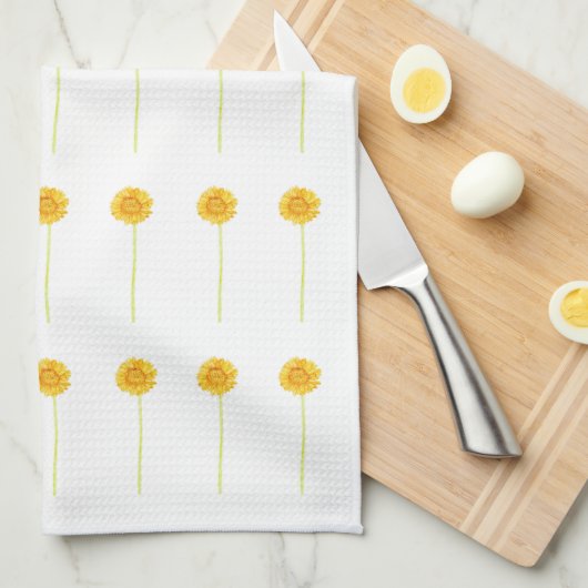 Gerbera daisy theedoek (Quarter Fold)