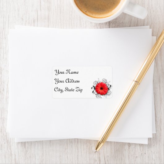 Gerbera Daisy Thema Etiket (Insitu)