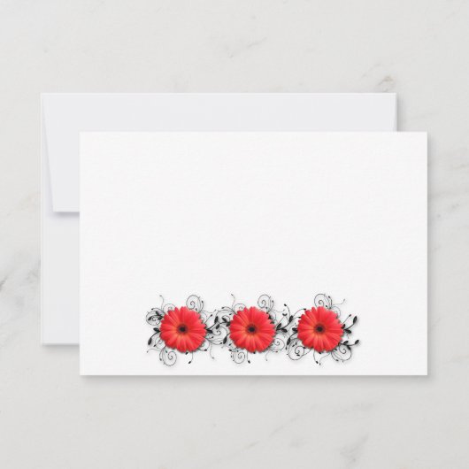 Gerbera Daisy Theme RSVP Kaartje (Achterkant)