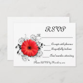 Gerbera Daisy Theme RSVP Kaartje (Voorkant / Achterkant)
