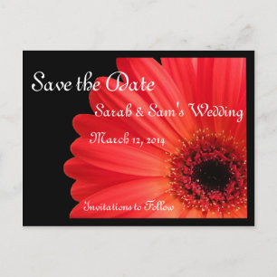 Gerbera Daisy Theme Save the Date Aankondigingskaart