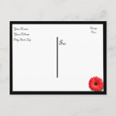 Gerbera Daisy Theme Save the Date Aankondigingskaart (Achterkant)