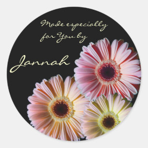 Gerbera Daisy Trio Ronde Sticker