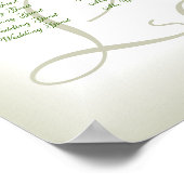 Gerbera Daisy Trio Wedding Guest Seating Chart Poster (Hoek)