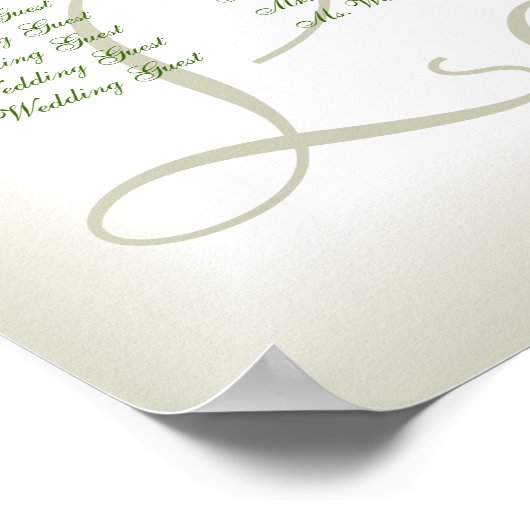 Gerbera Daisy Trio Wedding Guest Seating Chart Poster (Hoek)