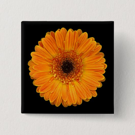 Gerbera Daisy Vierkante Button 5,1 Cm (Voorkant)