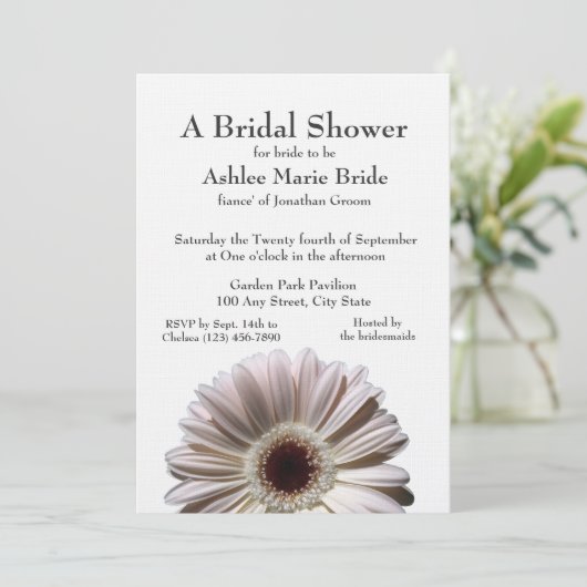 Gerbera Daisy-Vrijgezellenfeest Kaart (Staand voorkant)