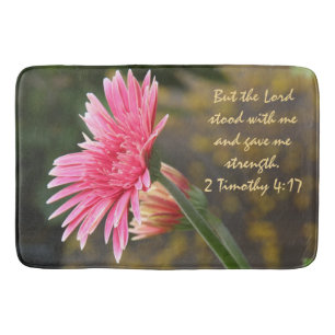 Gerbera Daisy w/Bible Verse Badmat