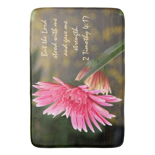 Gerbera Daisy w/Bible Verse Badmat (Voorkant Verticaal)