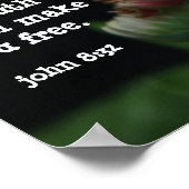 Gerbera Daisy w/ Scripture Verse (john 8:32) Poster (Hoek)