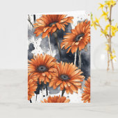 Gerbera Daisy - Watercolor bloemen Kaart (Gele Bloem)