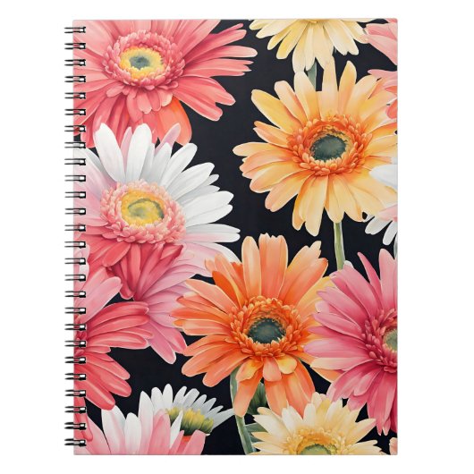 Gerbera Daisy - Watercolor bloemen Notitieboek (Voorkant)