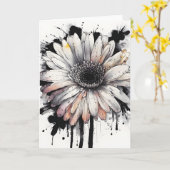 Gerbera daisy - Watercolor flowers Kaart (Gele Bloem)