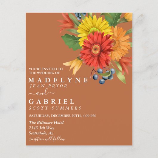 Gerbera Daisy Wedding Bouquet Floral Budget (Voorkant)